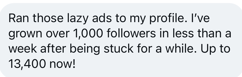 Over 1,000 followers in less than a week